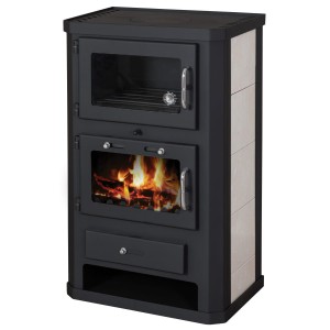 Piec stalowy z fajerką i piekarnikiem na drewno Comfort KF 10kW