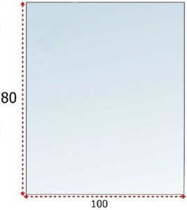 SZYBA OCHRONNA HARTOWANA 100X80 PRZED POD KOMINEK PIEC SZKŁO PÓŁKA PODSTAWA PROSTOKĄT BIAŁA