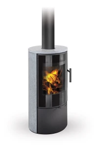 Piecyk akumulacyjny na drewno Romotop LAREDO Kamień 6,6 kW